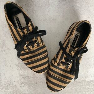 Alice And Olivia Rory Platform Lace Up Espadrilles EU 38.5
